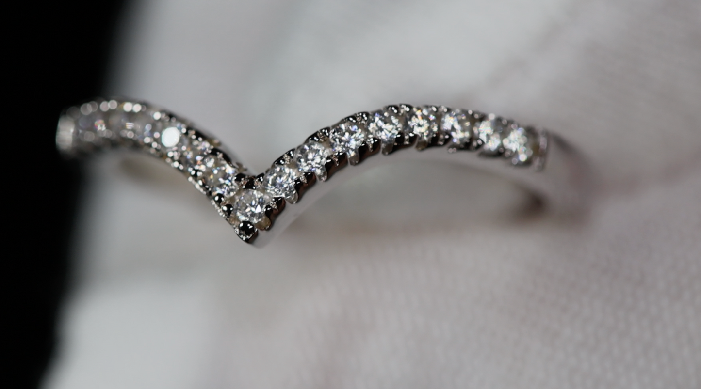 Moissanite Diamond Ring | Moissanite Wishbone Engagement Ring