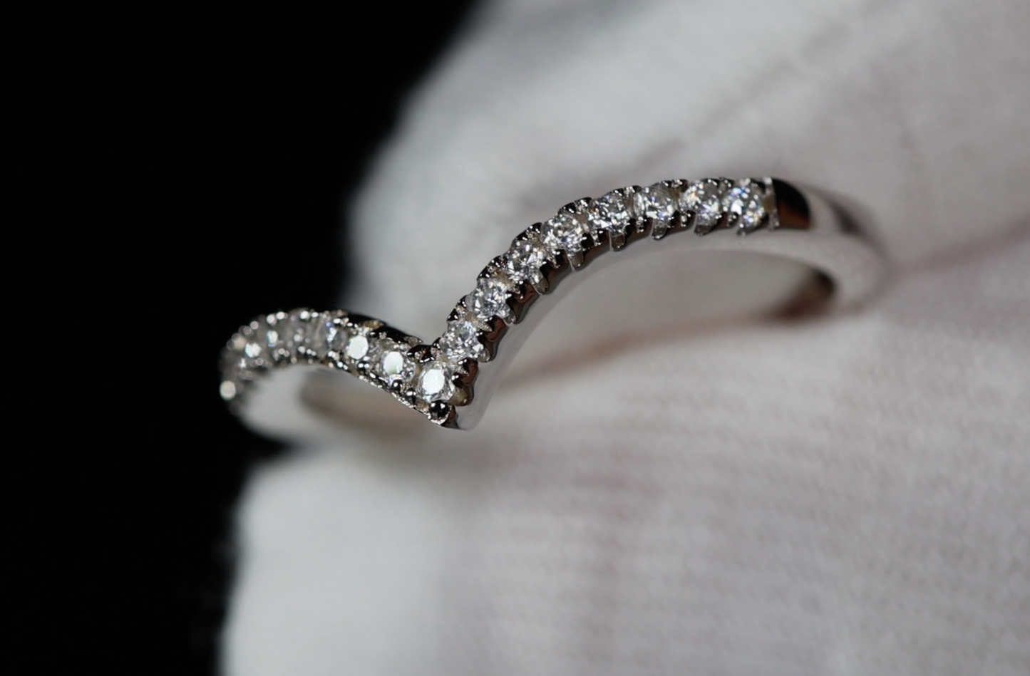 Moissanite Diamond Ring | Moissanite Wishbone Engagement Ring