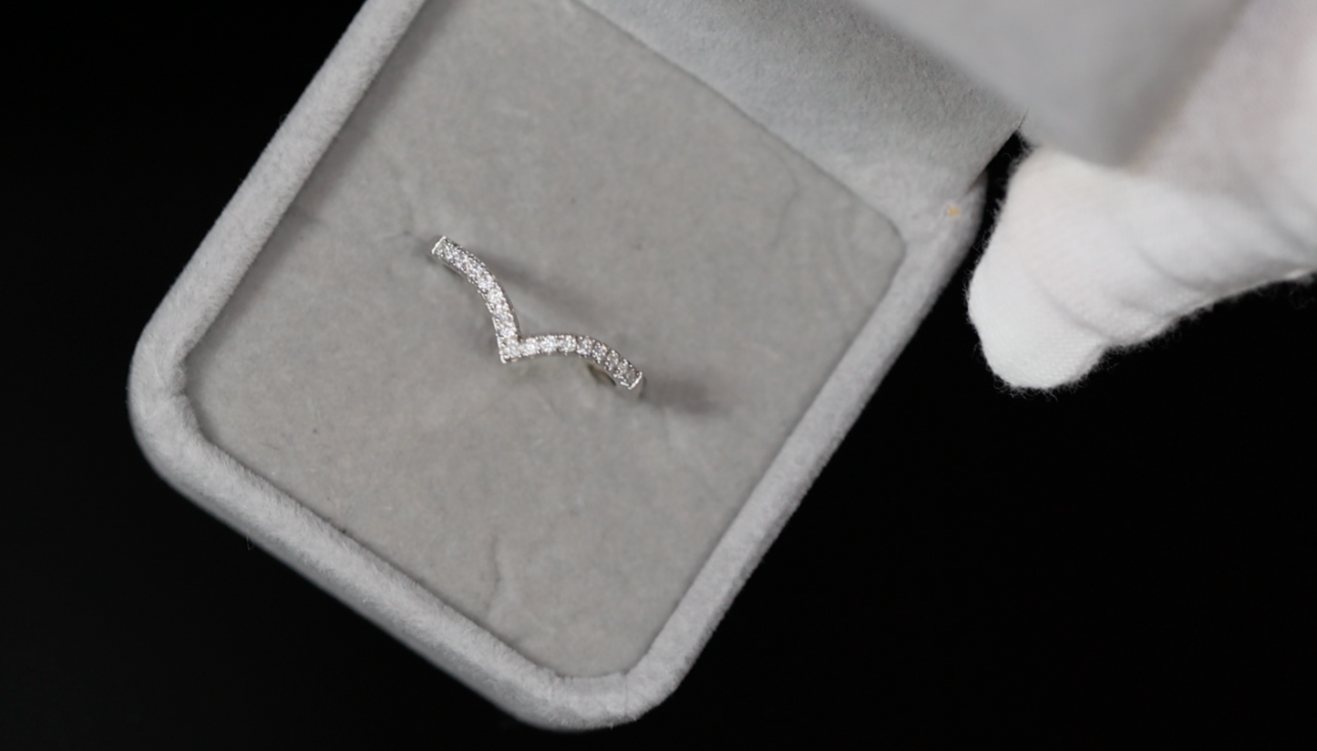 Moissanite Diamond Ring | Moissanite Wishbone Engagement Ring