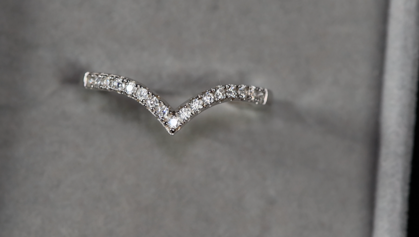 Moissanite Diamond Ring | Moissanite Wishbone Engagement Ring