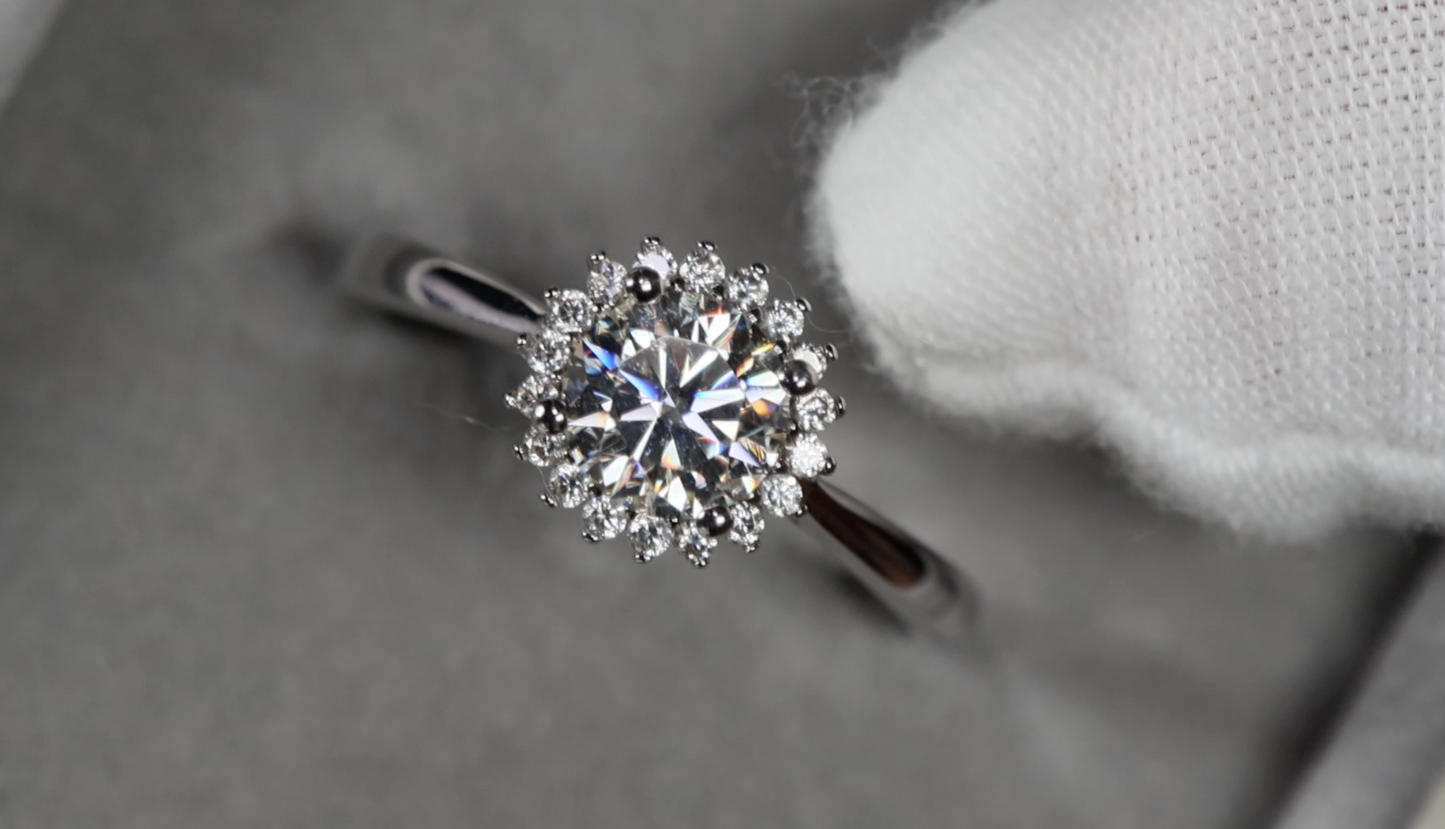 White Gold Diamond Engagement Ring