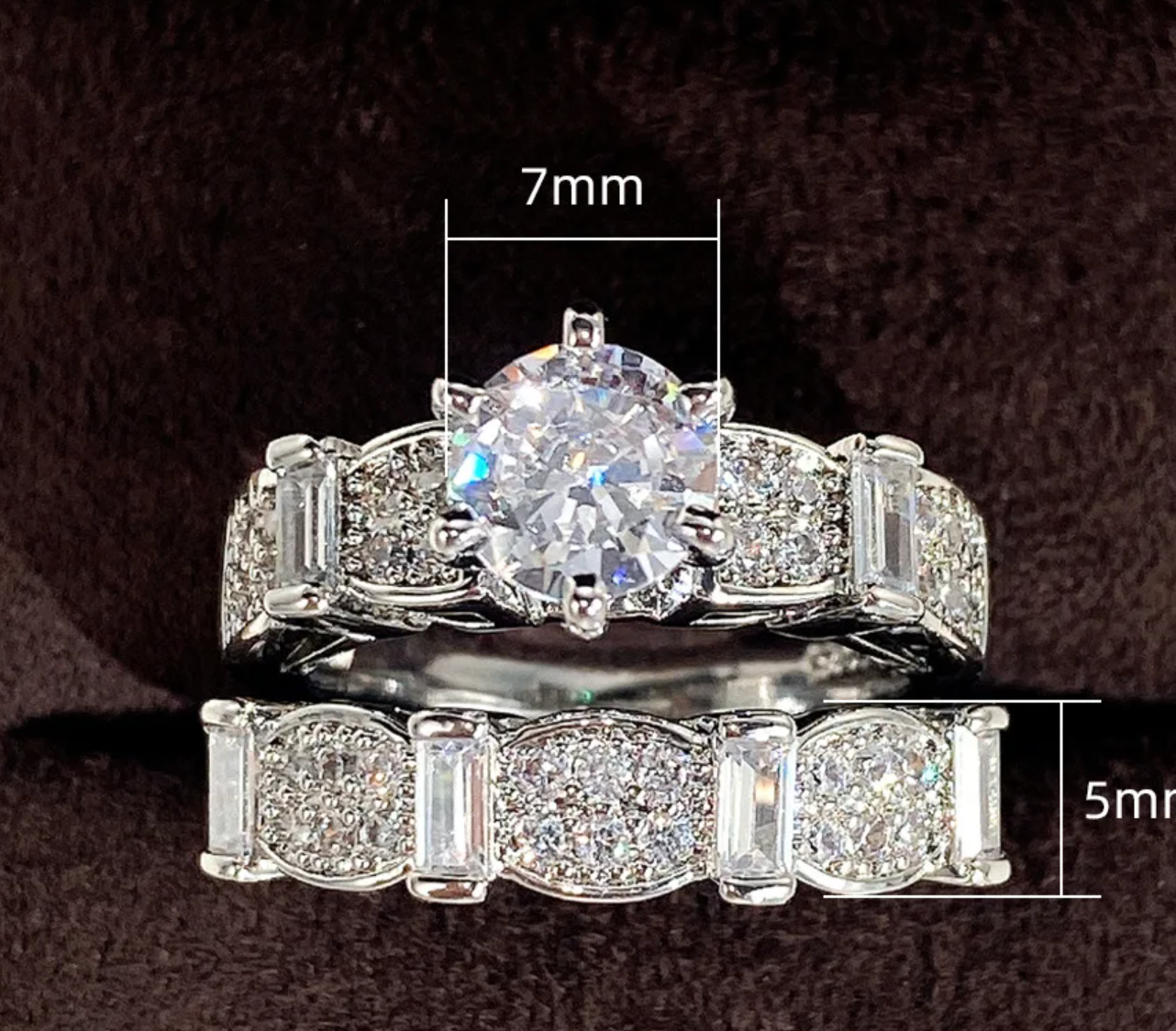 Engagement Ring Set | Womens Diamond Ring | Wedding Ring Set