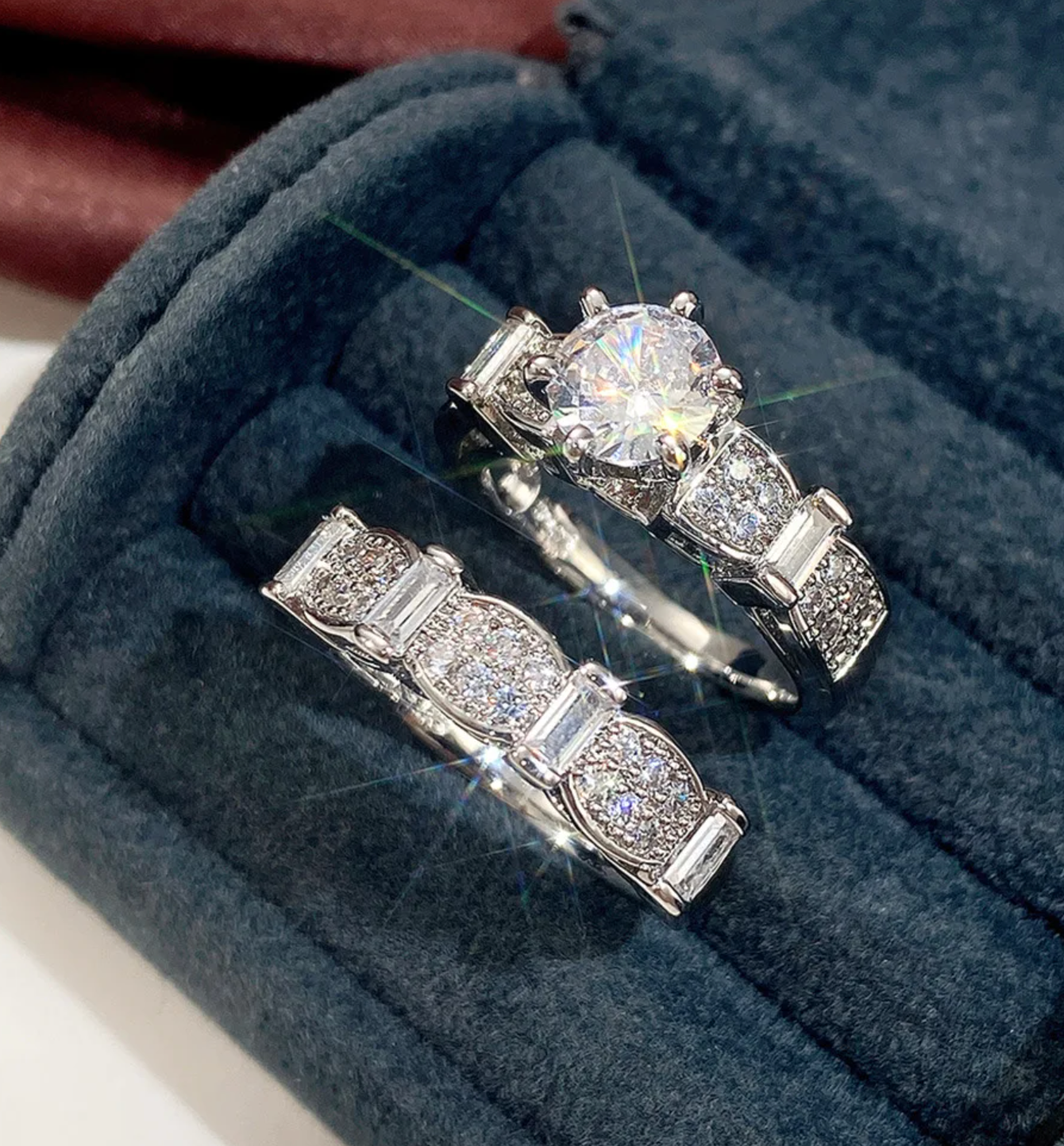 Engagement Ring Set | Womens Diamond Ring | Wedding Ring Set