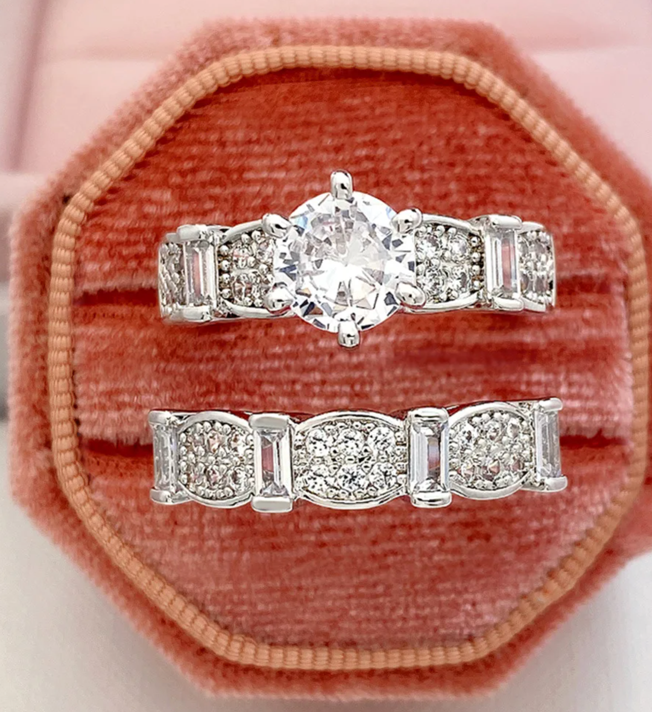 Engagement Ring Set | Womens Diamond Ring | Wedding Ring Set