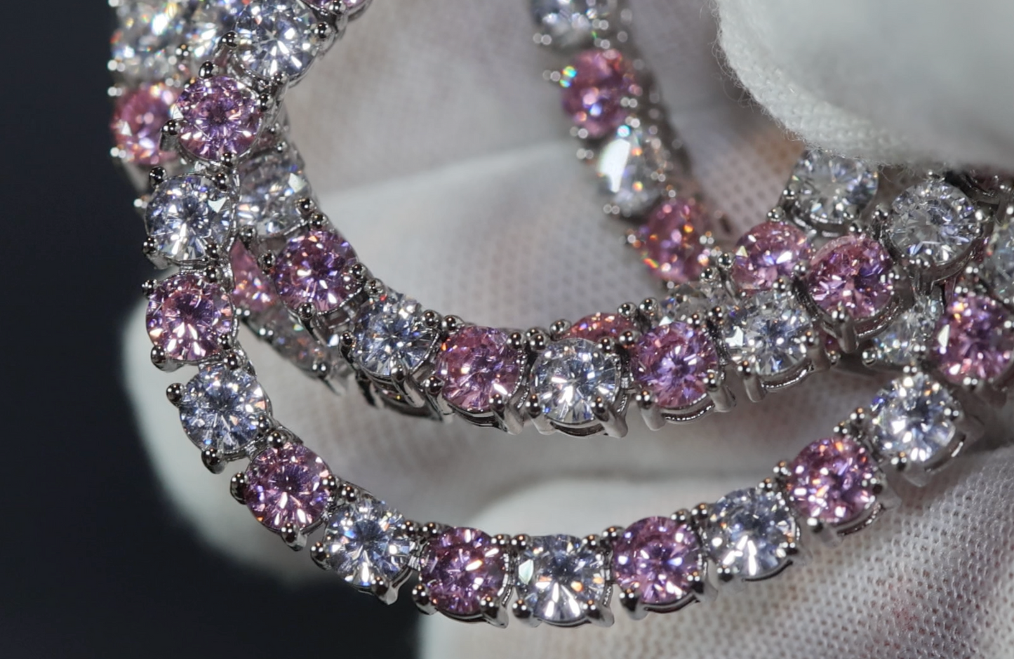 Tennis Chain | Pink Diamond Tennis Chain | Pink Diamond Necklace