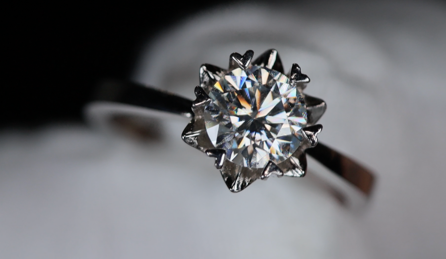 Womens Moissanite Ring