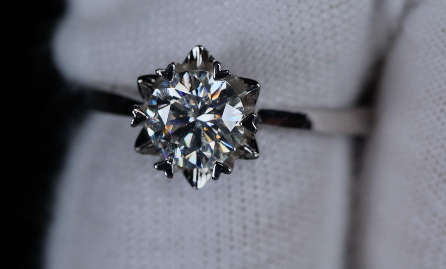 Womens Moissanite Ring