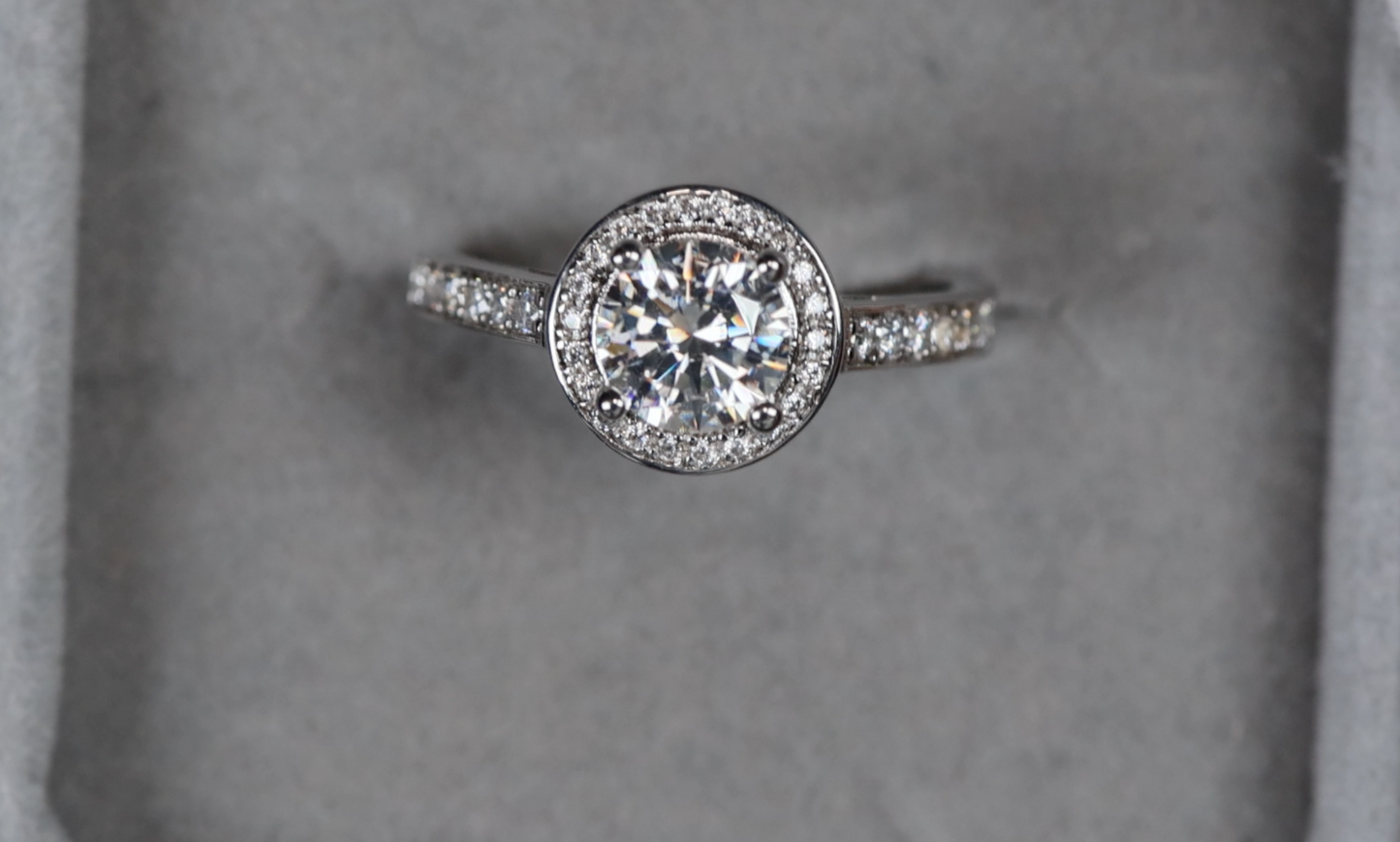 Womens Moissanite Diamond Ring