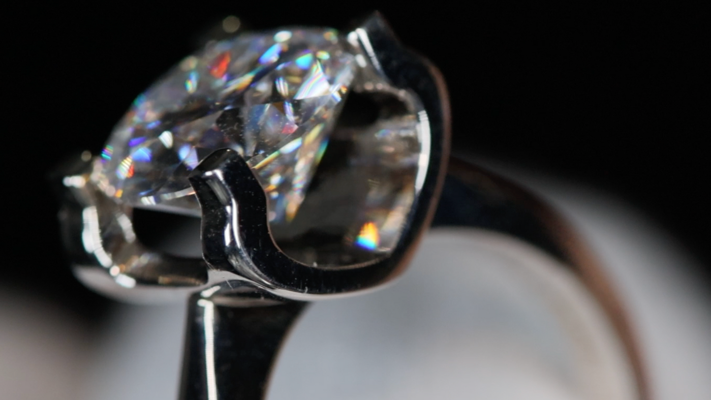 Womens Moissanite Diamond Ring