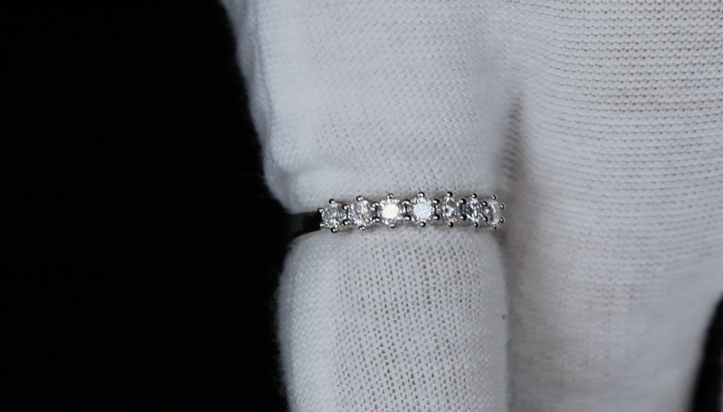 Moissanite Diamond Wedding Band