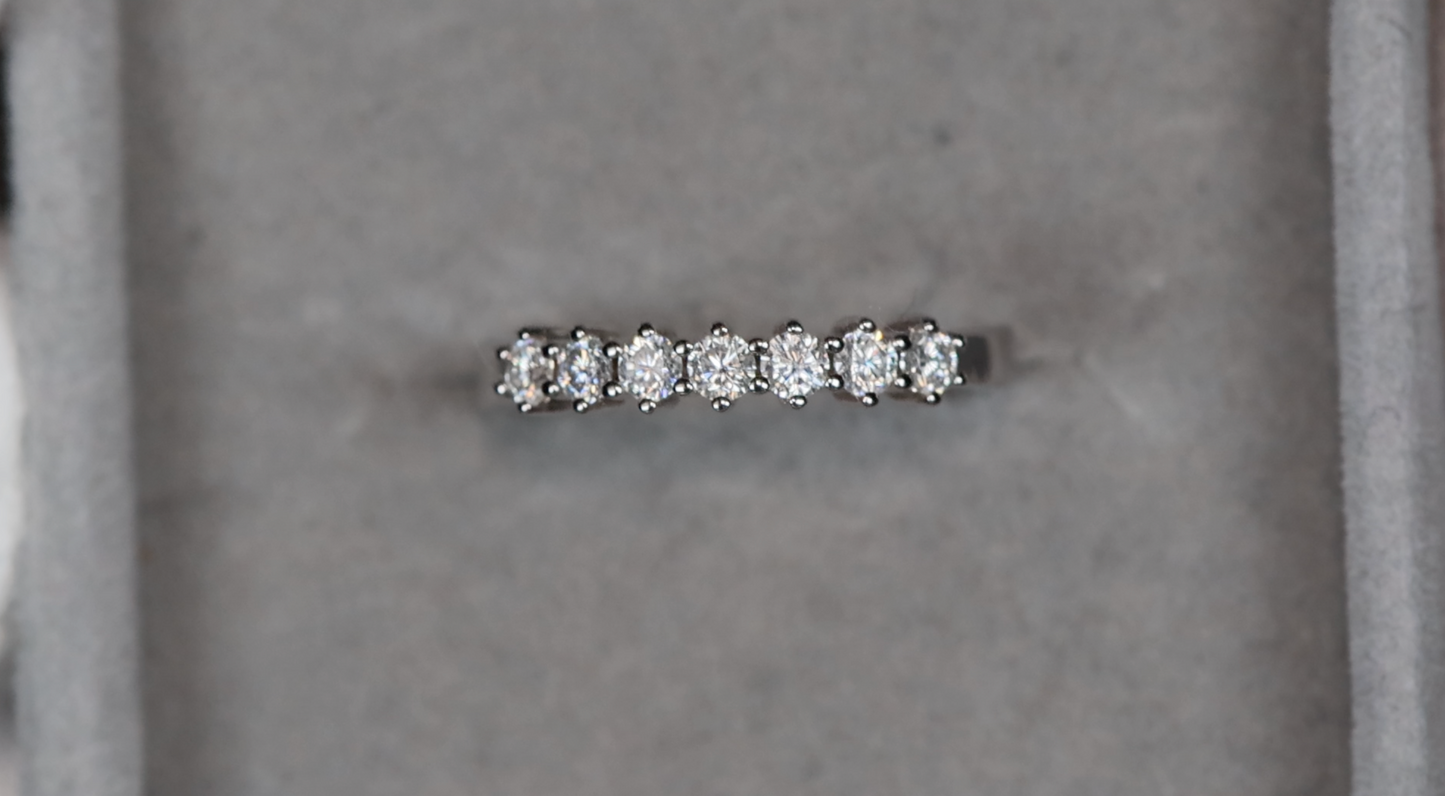 Moissanite Diamond Wedding Band
