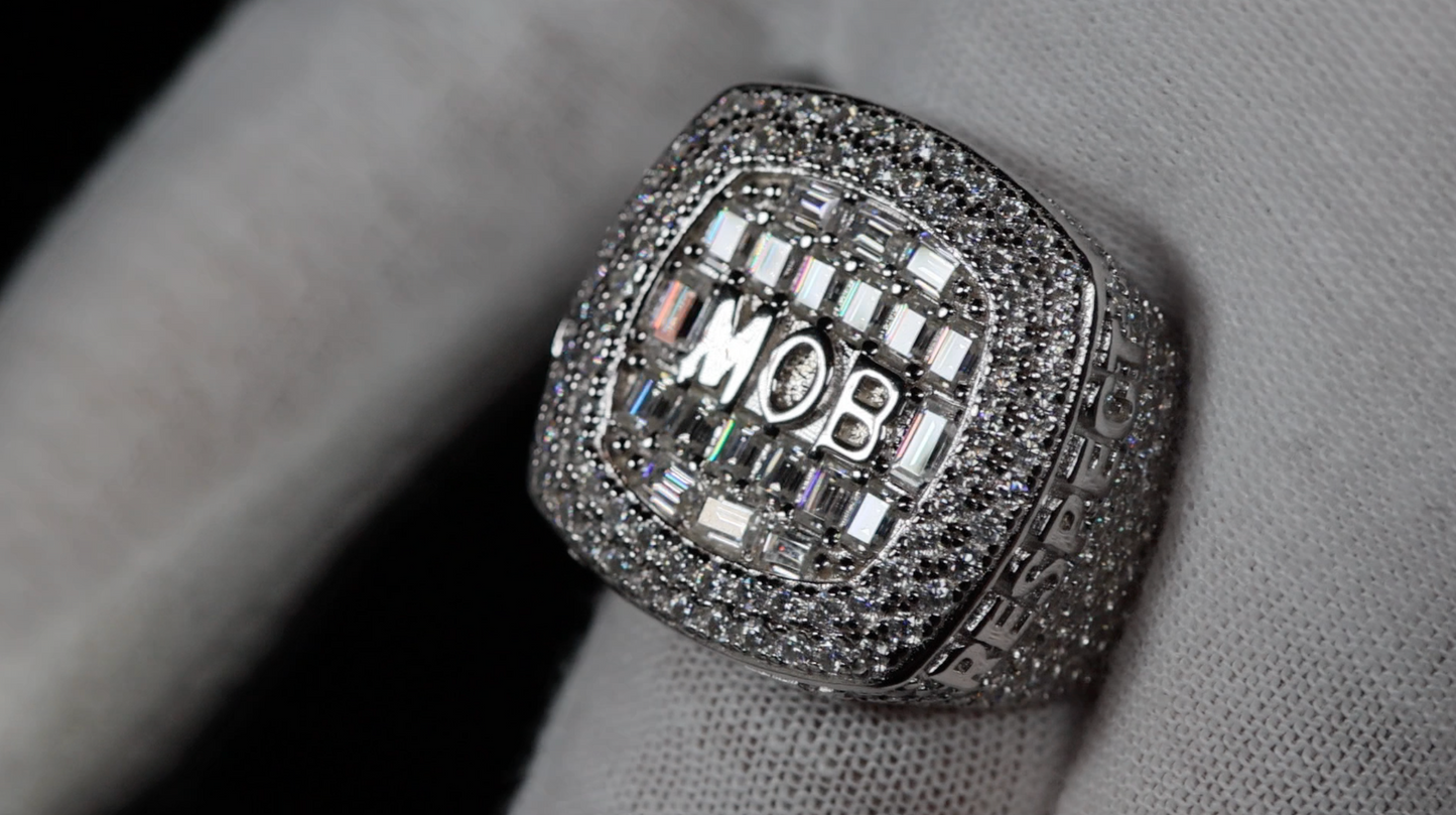 big moissanite hip hop rings