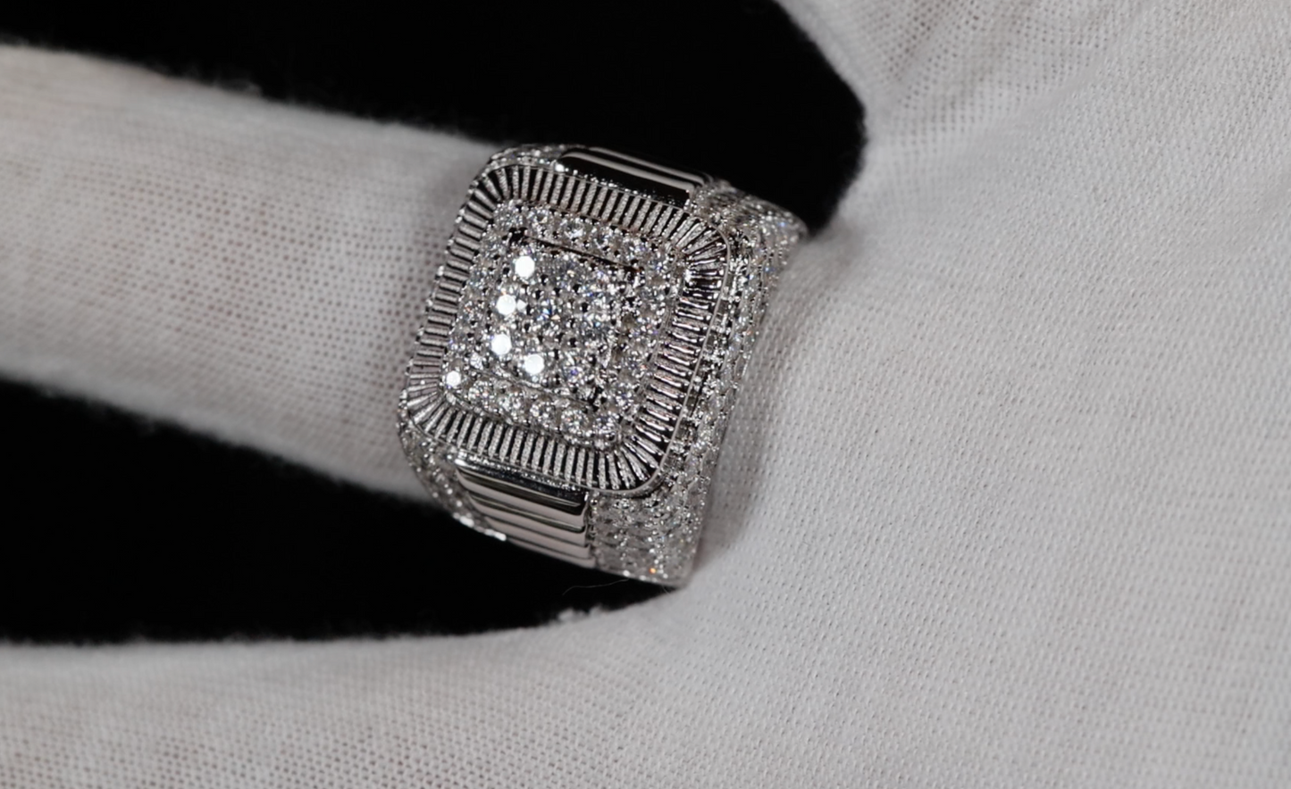 moissanite diamond hip hop rings