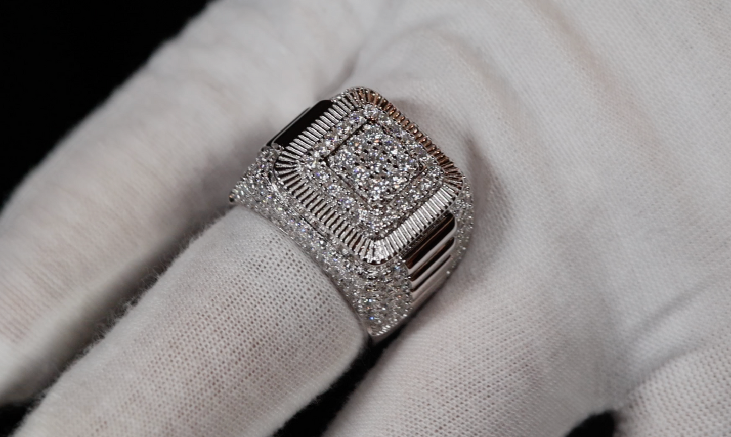 cheap moissanite hip hop rings