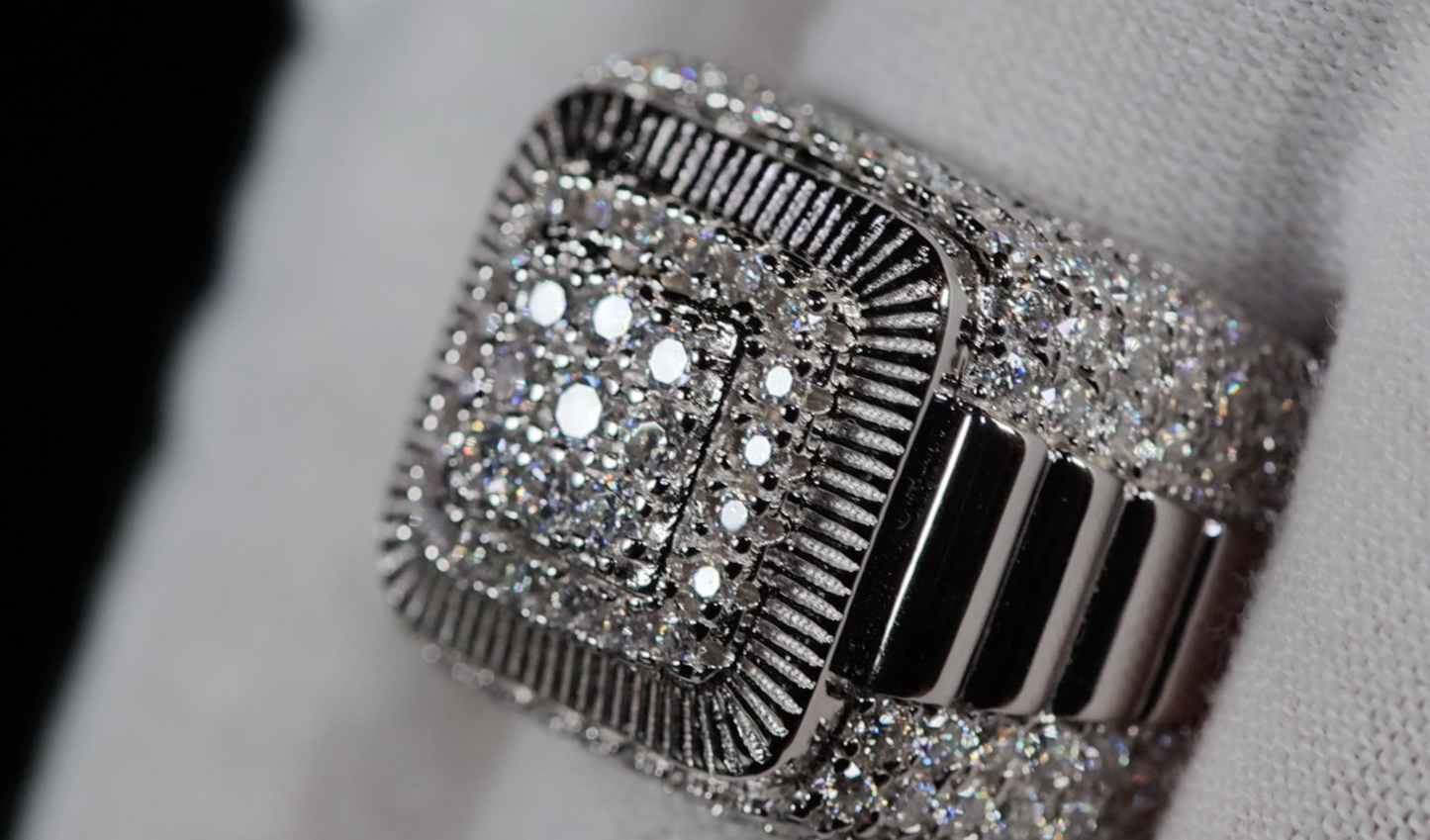 lab grown diamond hip hop rings