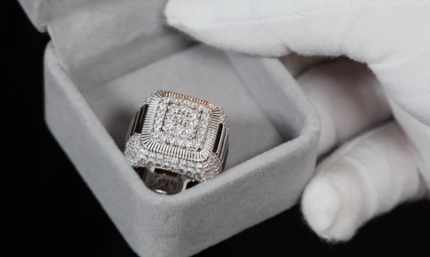 harlem bling moissanite ring