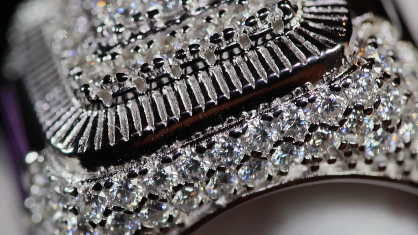 cvd diamond hip hop ring