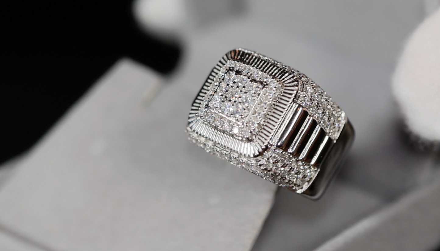 mens lab grown diamond ring