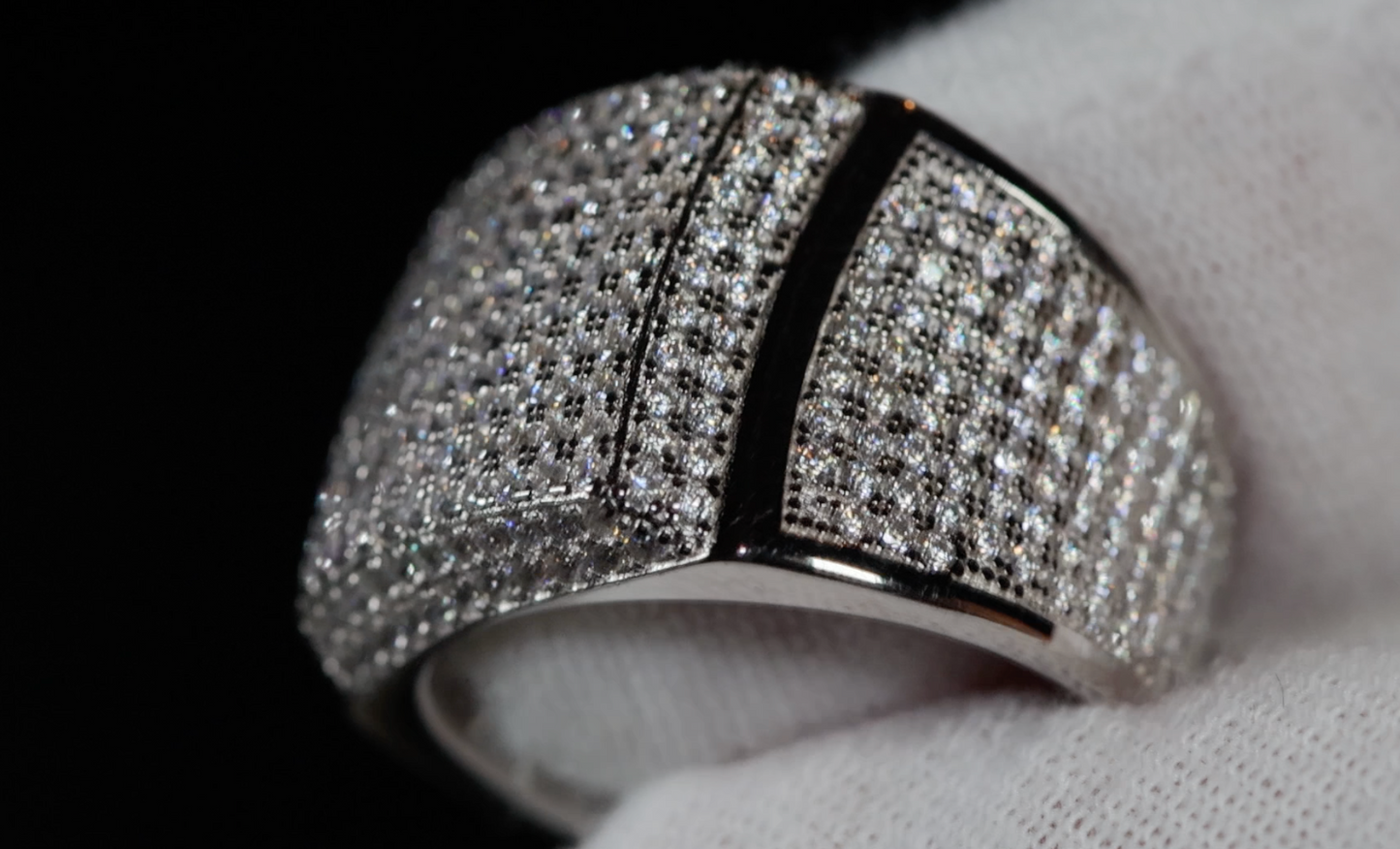 Moissanite Hip Hop Ring