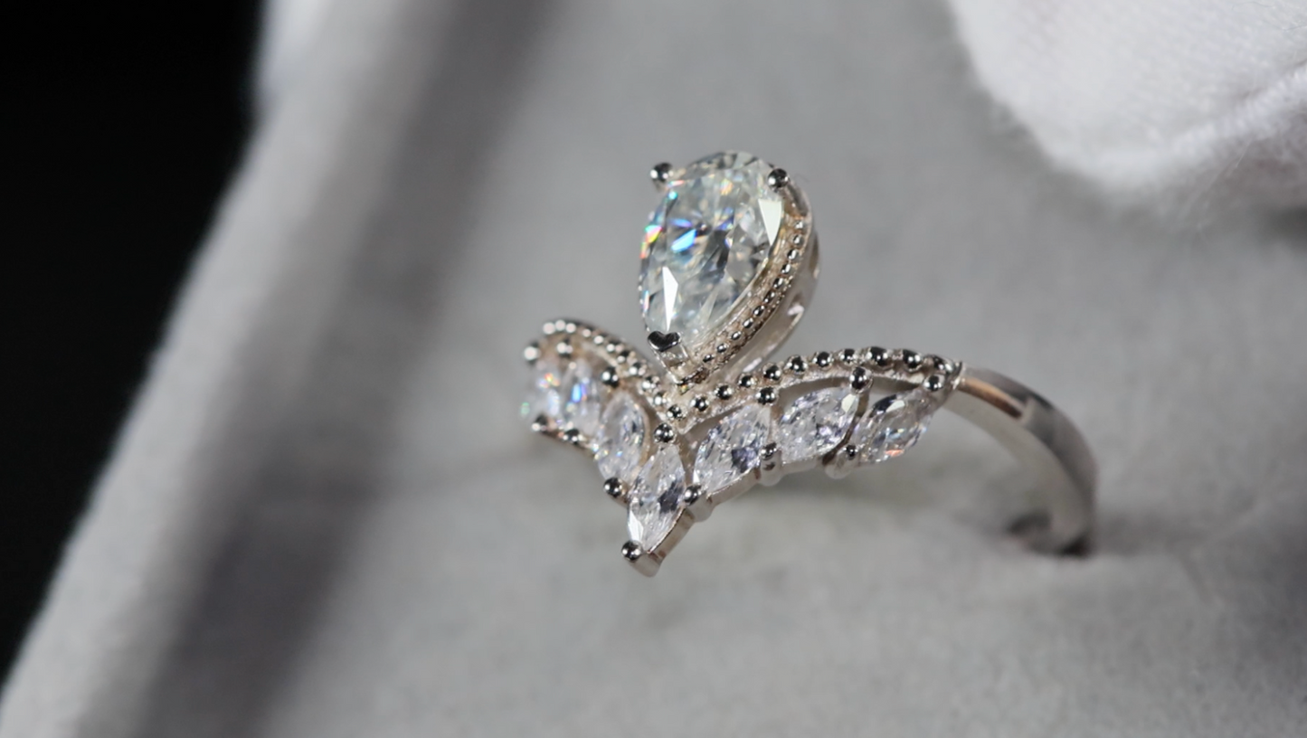 Pear Cut Diamond Engagement Ring