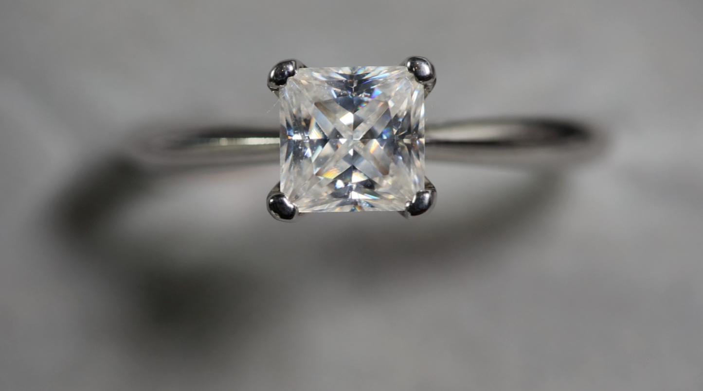 Womens Moissanite Diamond Ring