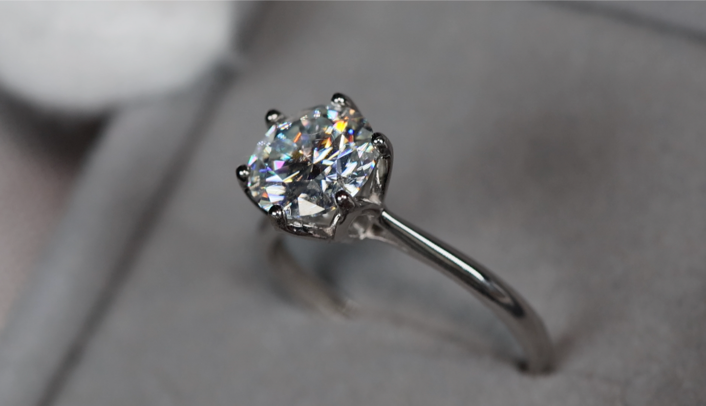 Womens Moissanite Engagement Ring | Moissanite Engagement Rings