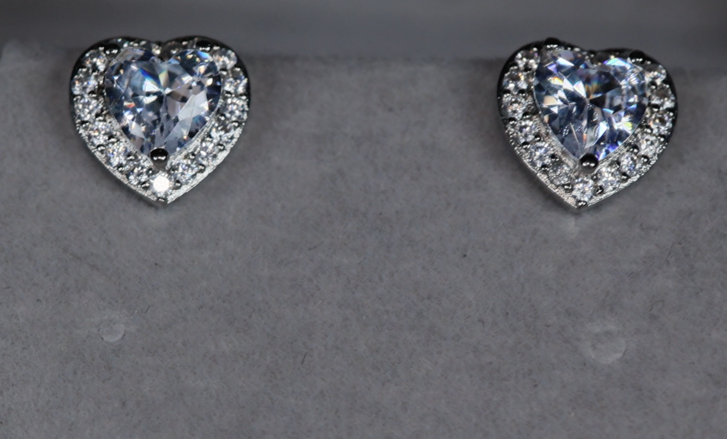 Diamond Heart Ear Studs | Womens Earrings | Heart Diamond Ear Studs | Ear Studs