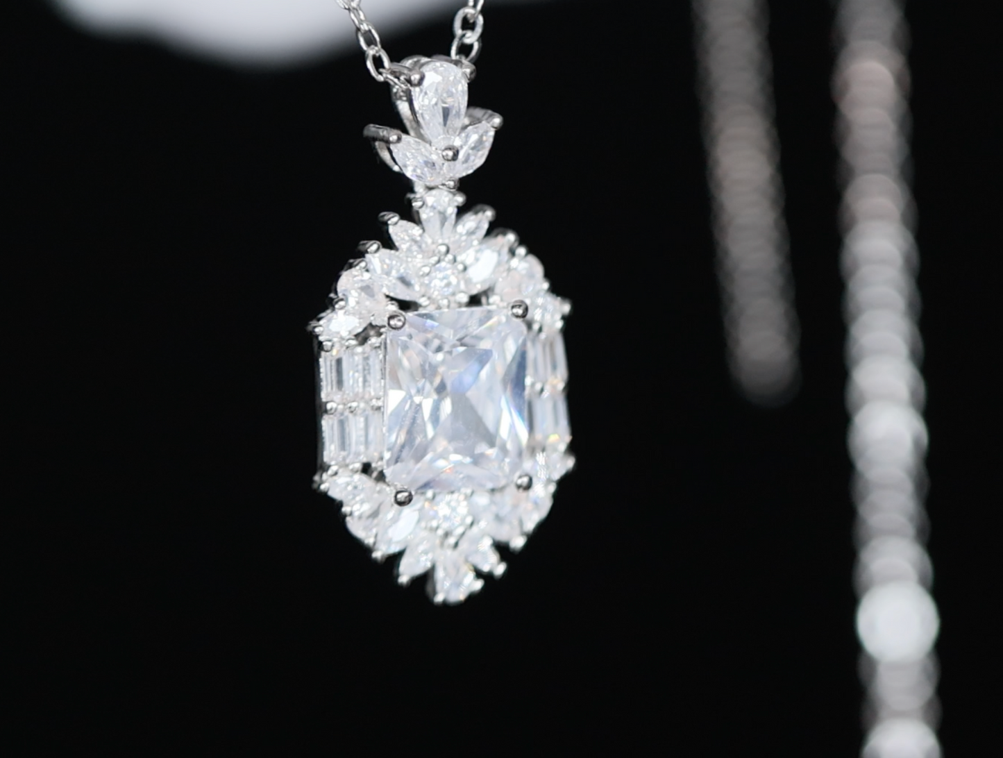 Womens Diamond Pendant | Diamond Necklace | Wedding Necklace