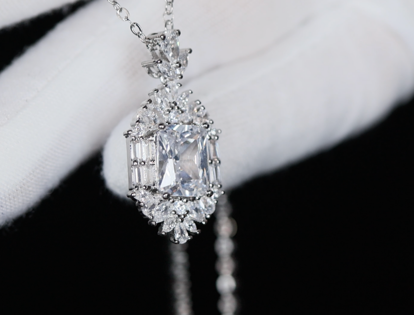 Womens Diamond Pendant | Diamond Necklace | Wedding Necklace