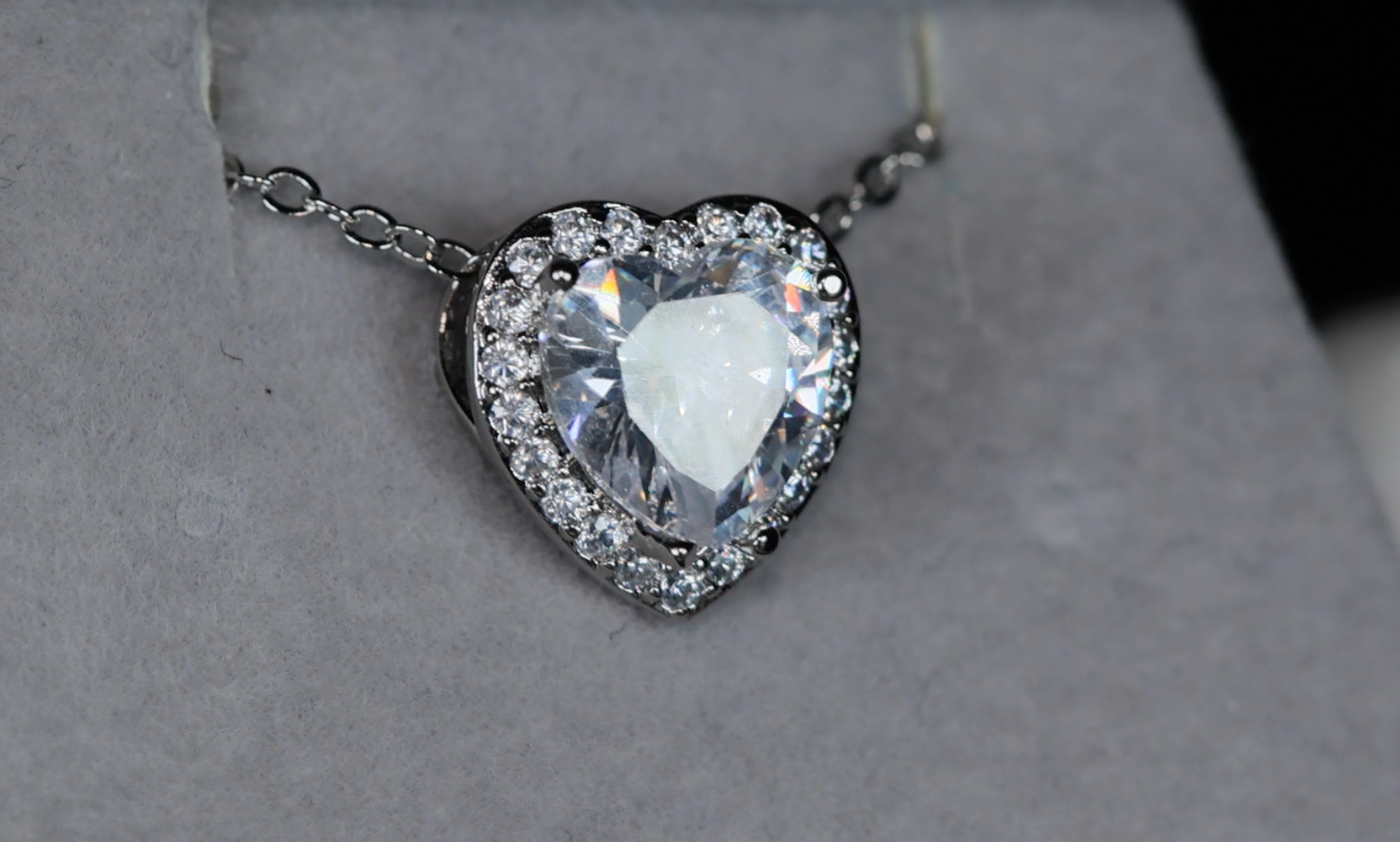 Diamond Heart Necklace | Womens Diamond Necklace | Heart Necklace with Diamonds | Heart Pendant
