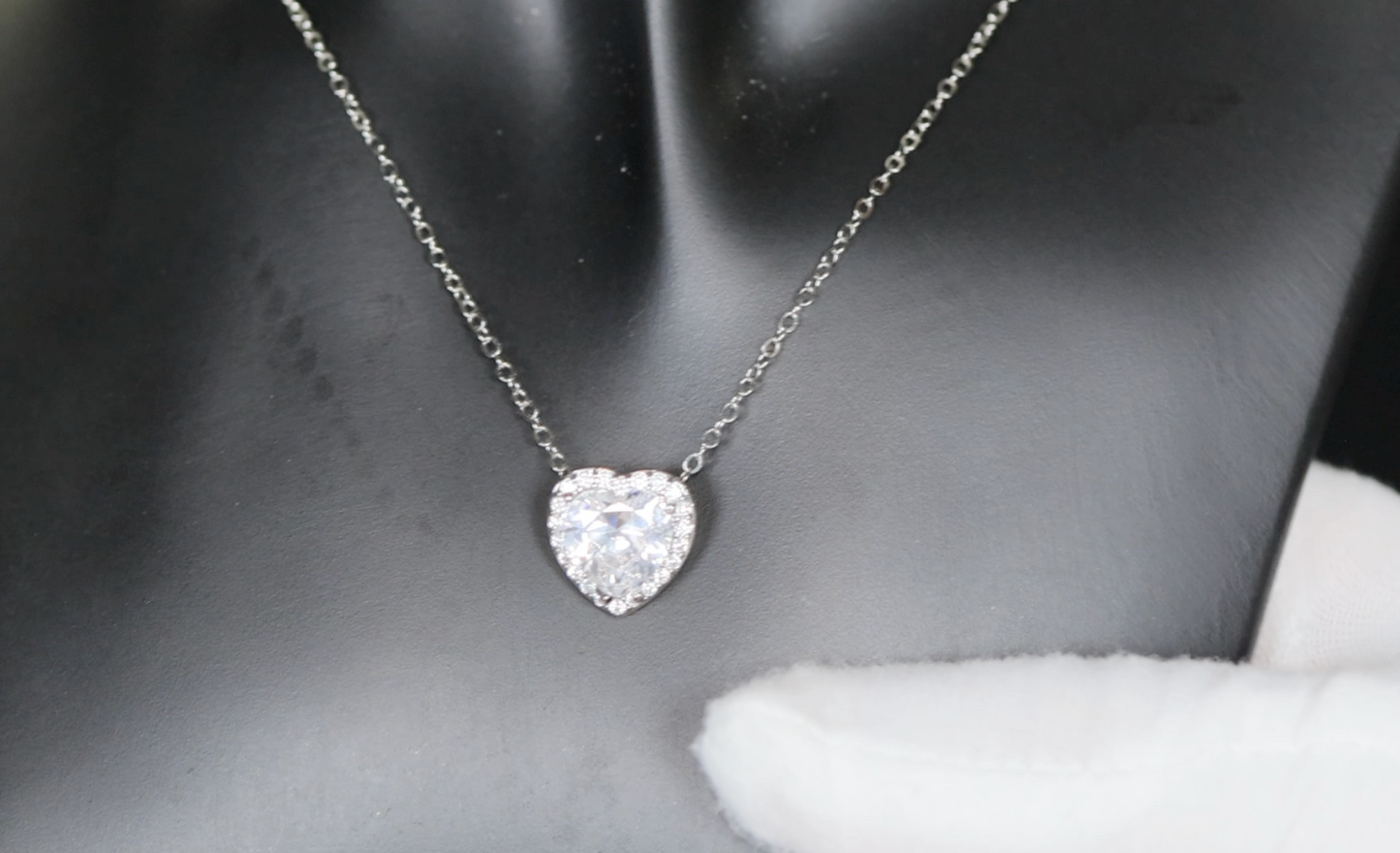 Diamond Heart Necklace | Womens Diamond Necklace | Heart Necklace with Diamonds | Heart Pendant