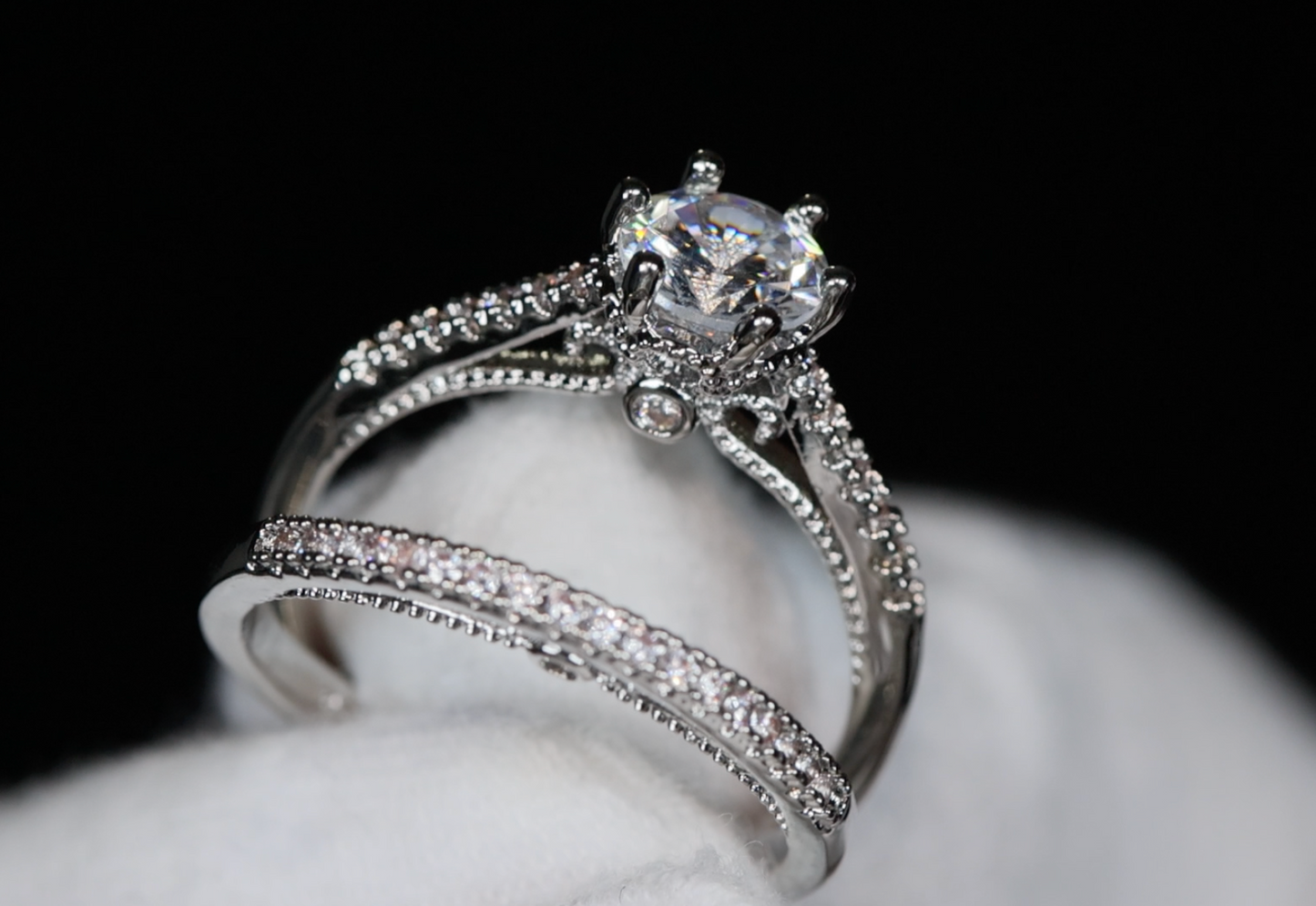 Womens Wedding Ring Set | Engagement Ring Set | Wedding Ring