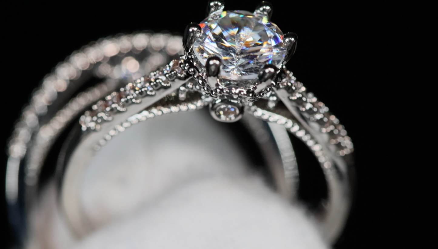 Womens Wedding Ring Set | Engagement Ring Set | Wedding Ring