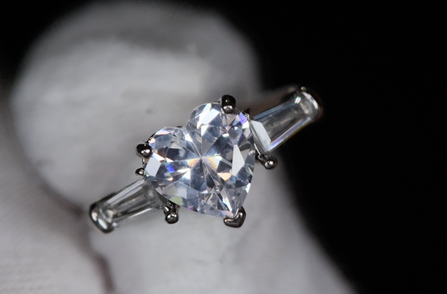 Diamond heart ring | Womens Heart Cut Diamond Ring