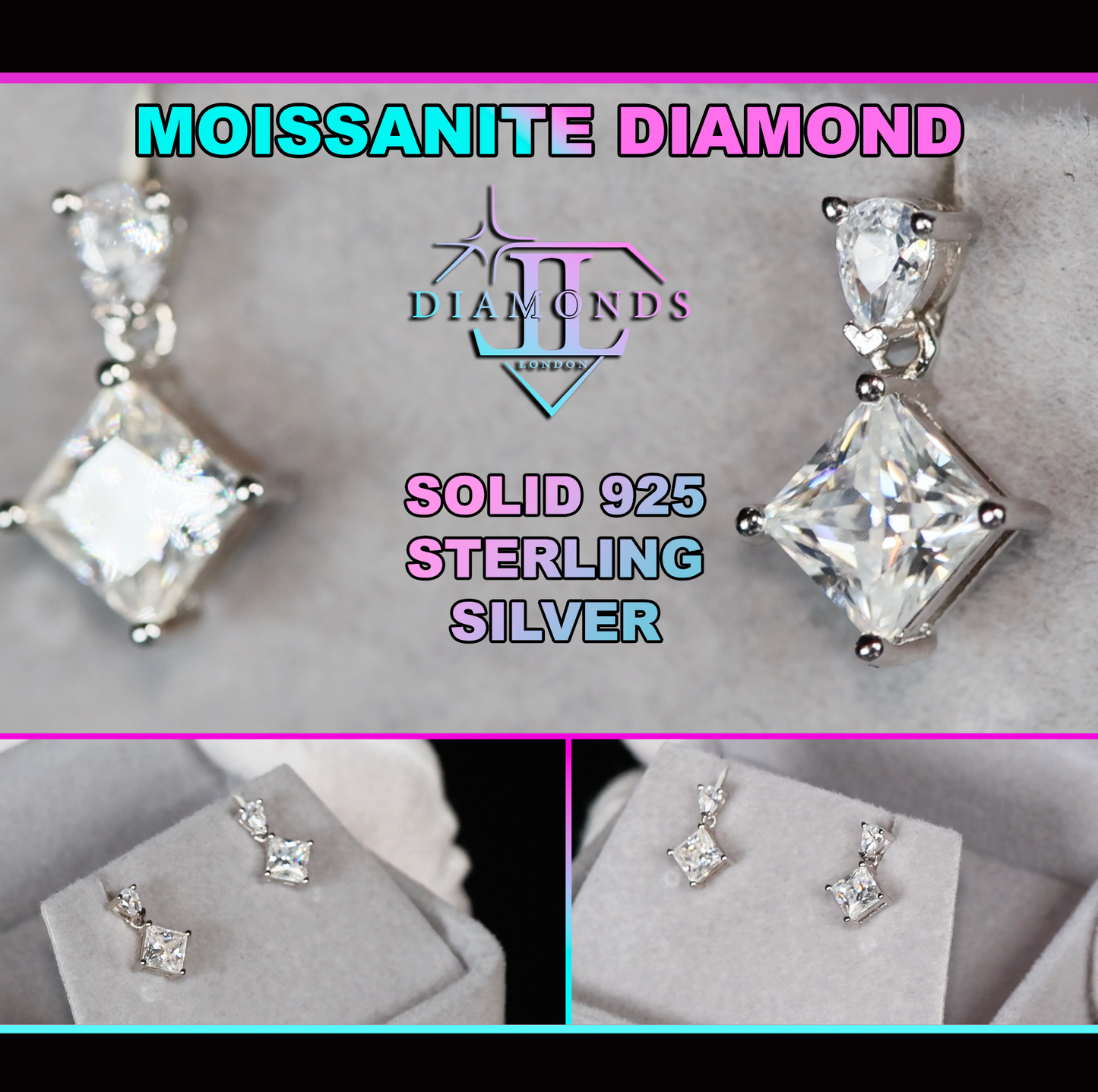 Womens Moissanite Earrings