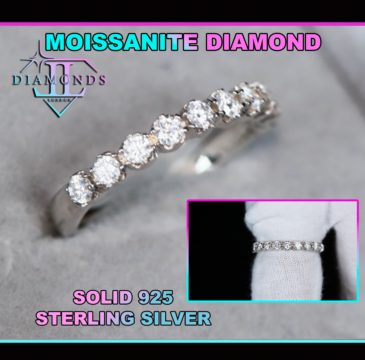 Womens Moissanite Wedding Ring