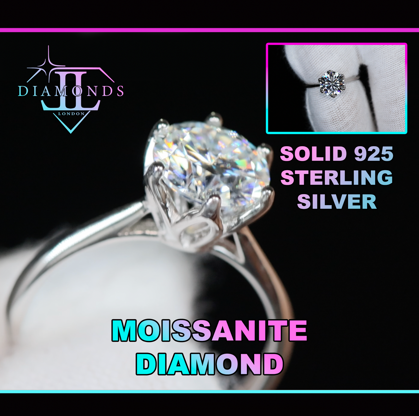 Womens Moissanite Engagement Ring | Moissanite Engagement Rings