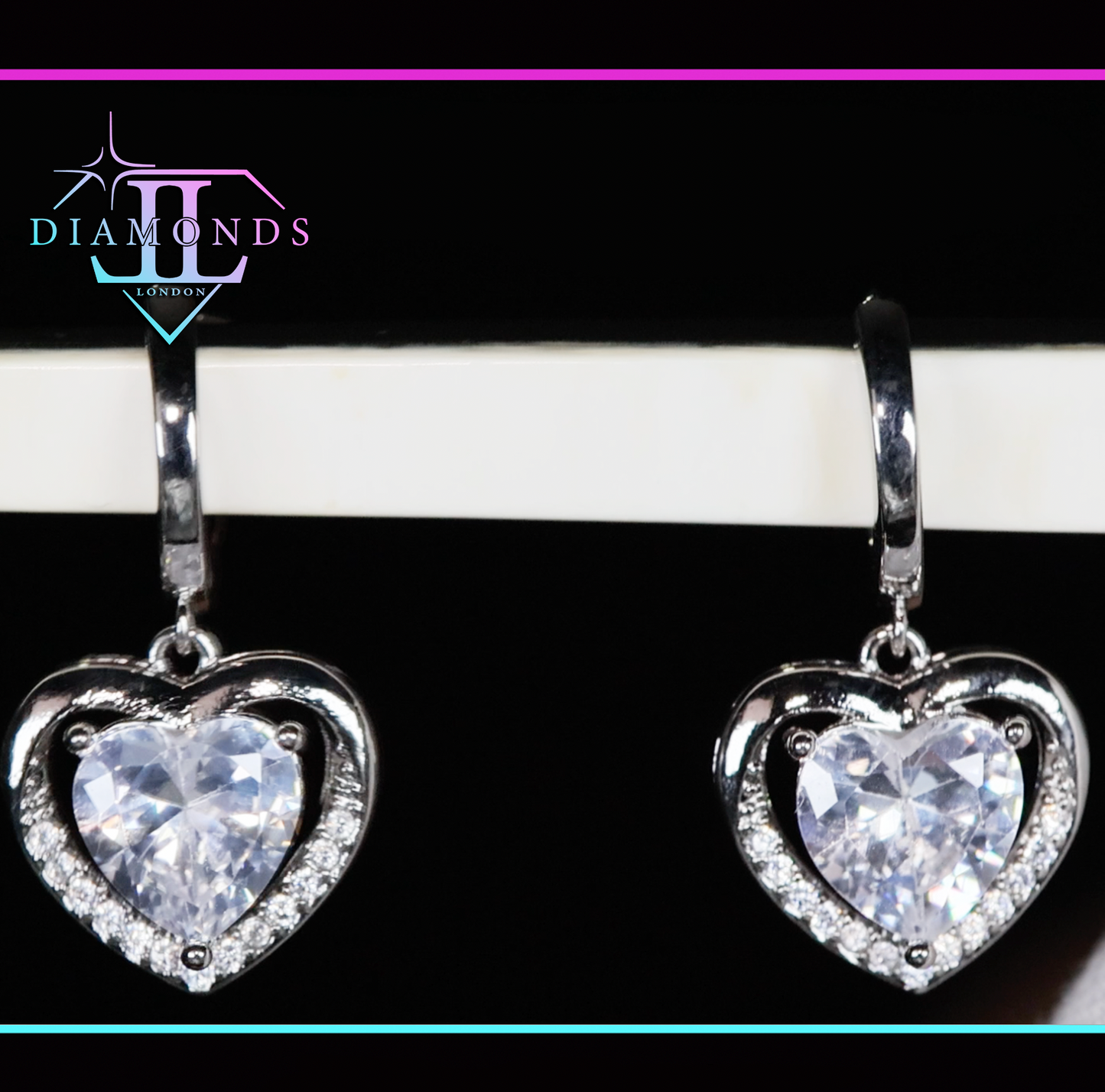 Diamond Heart Earrings