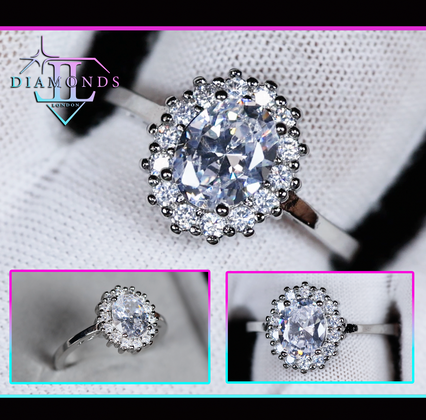 Womens Oval Diamond Ring