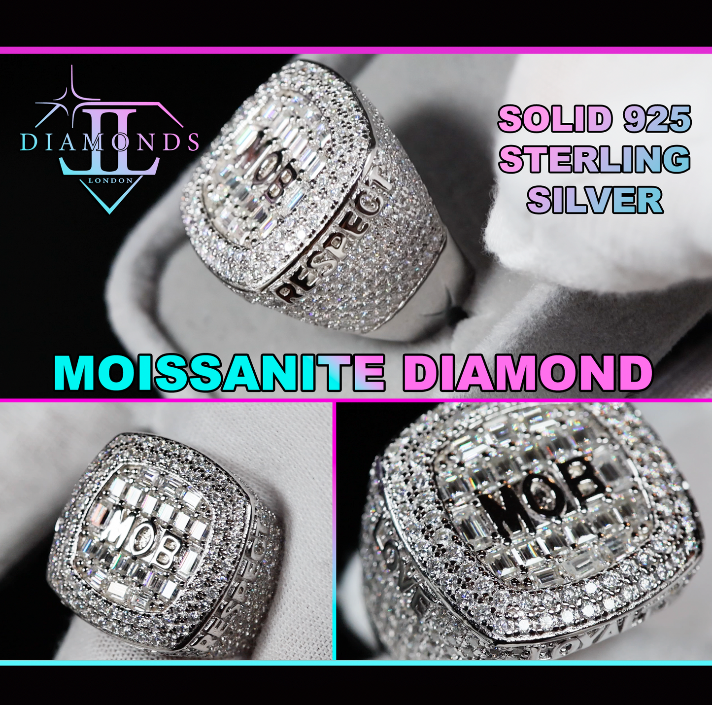 Mens Moissanite Ring