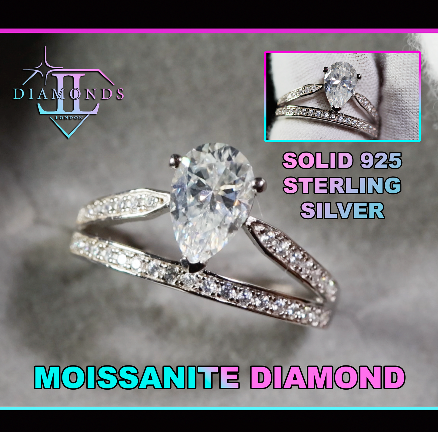 Moissanite Diamond Engagement Ring