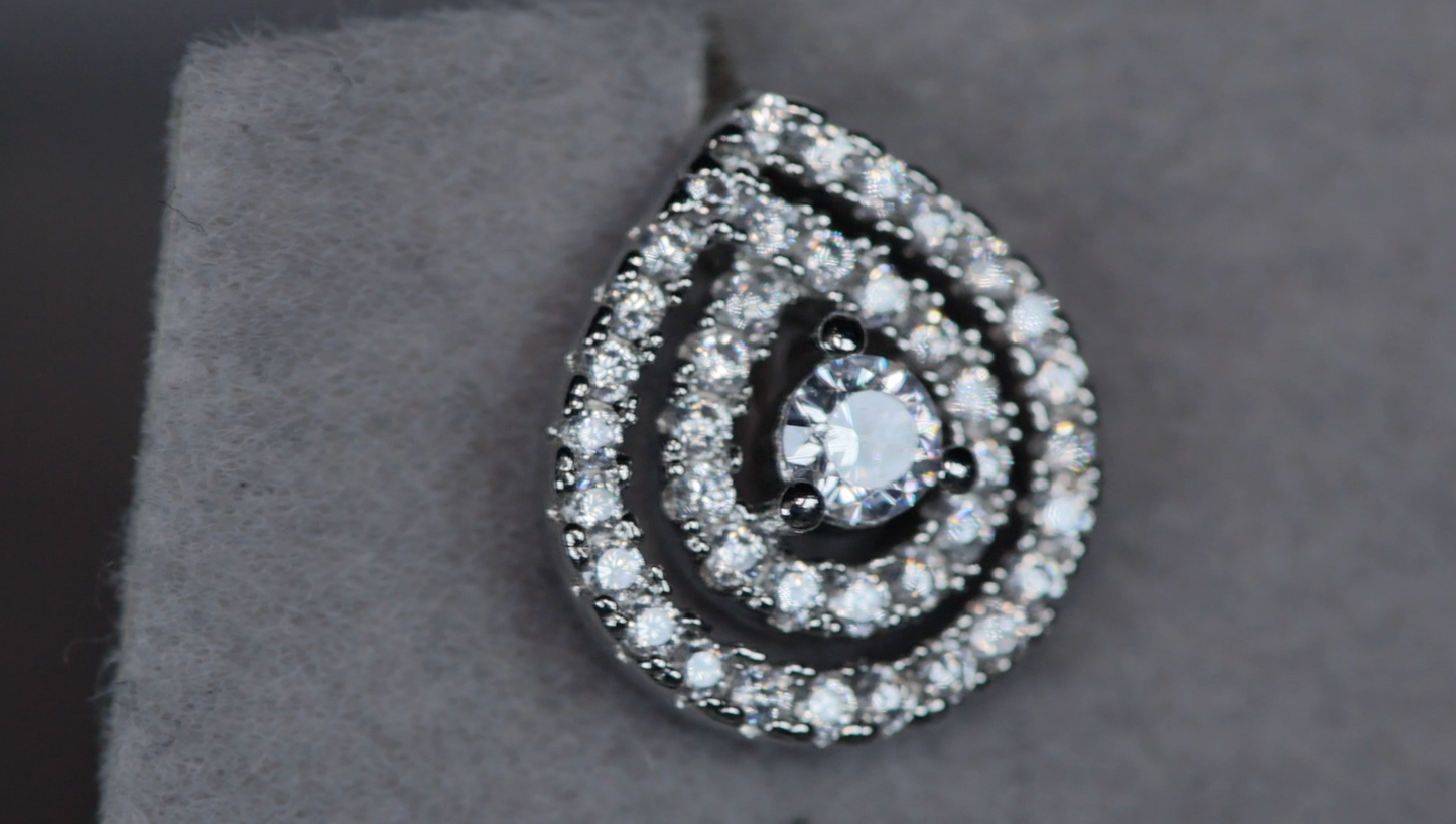 Pear Cut Diamond Ear Studs