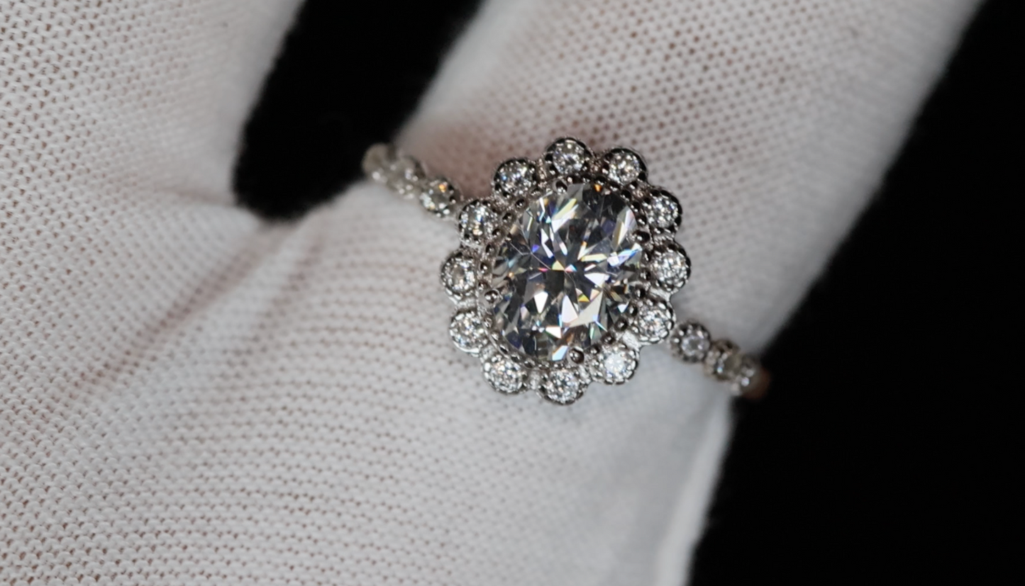 Moissanite Engagement Rings | Oval Moissanite Rings