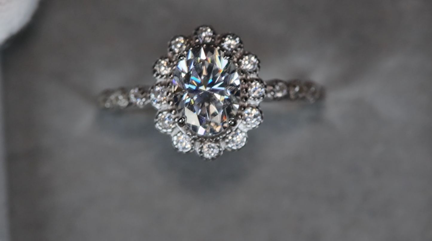 Moissanite Engagement Rings | Oval Moissanite Rings