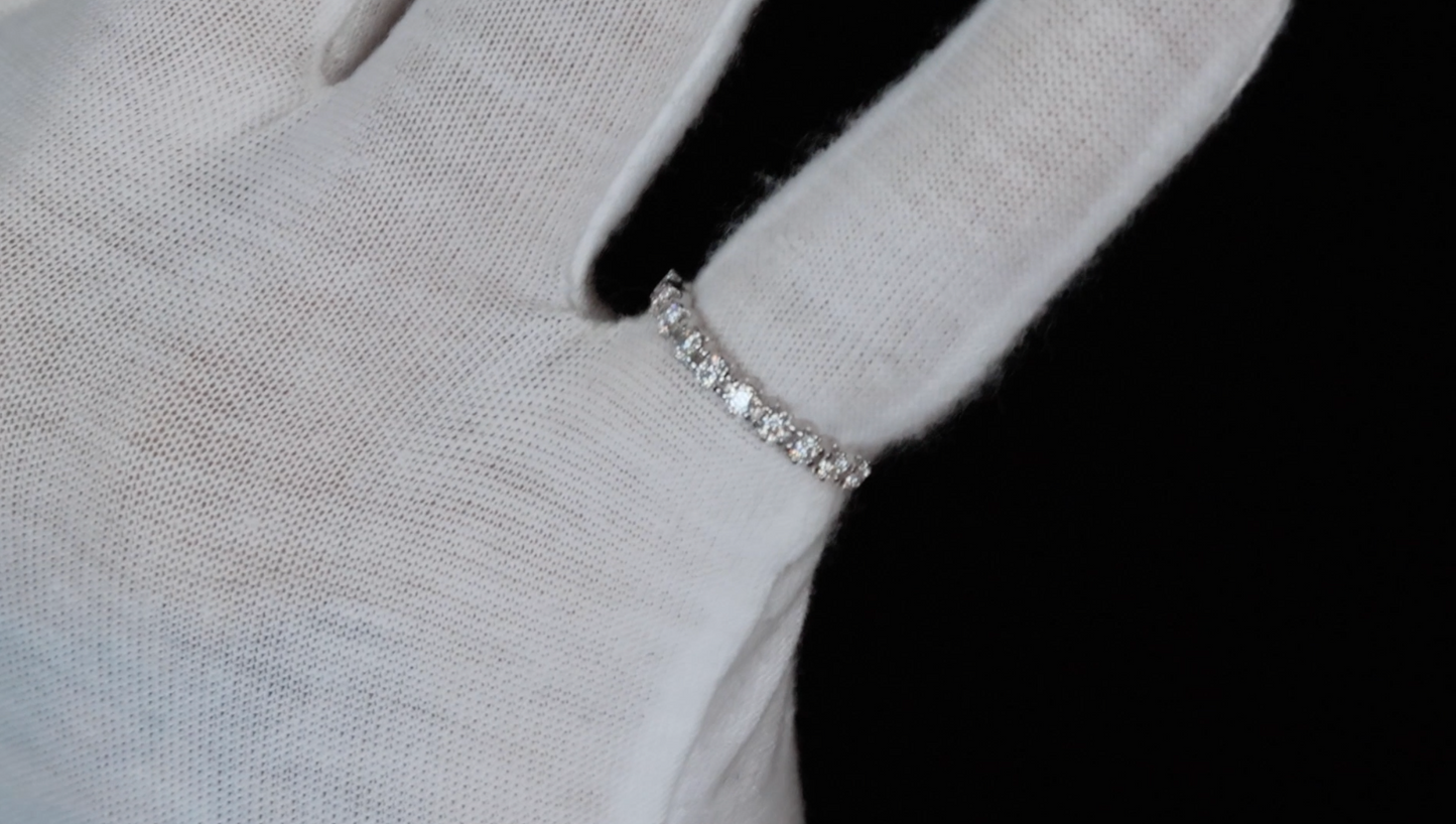 Womens Moissanite Ring | Moissanite Diamond Wedding Band