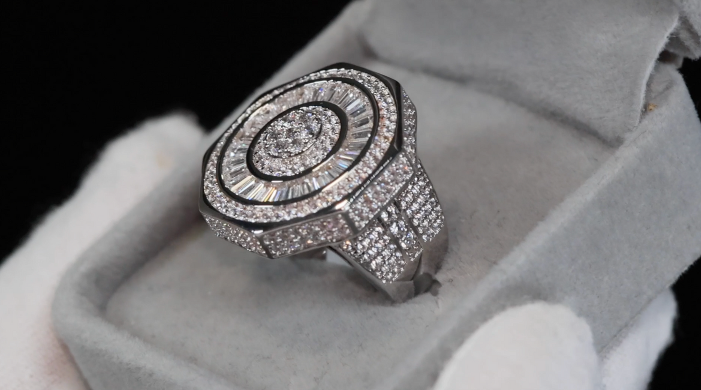 Mens Big Iced Out Ring