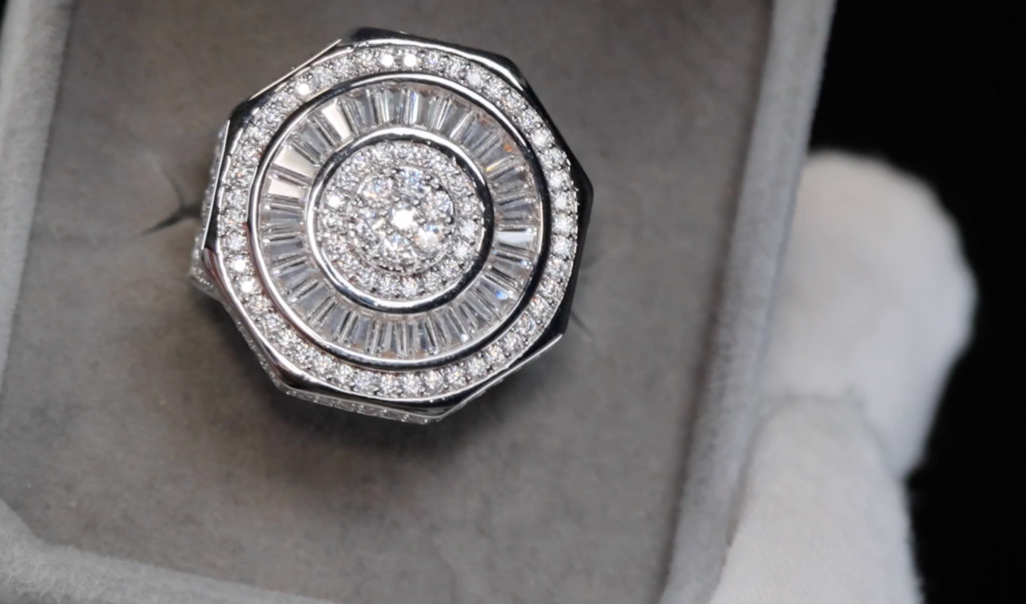 Mens Big Iced Out Ring