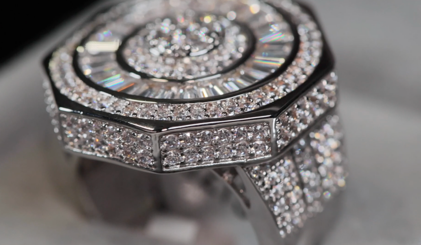 Mens Large Iced Out Ring