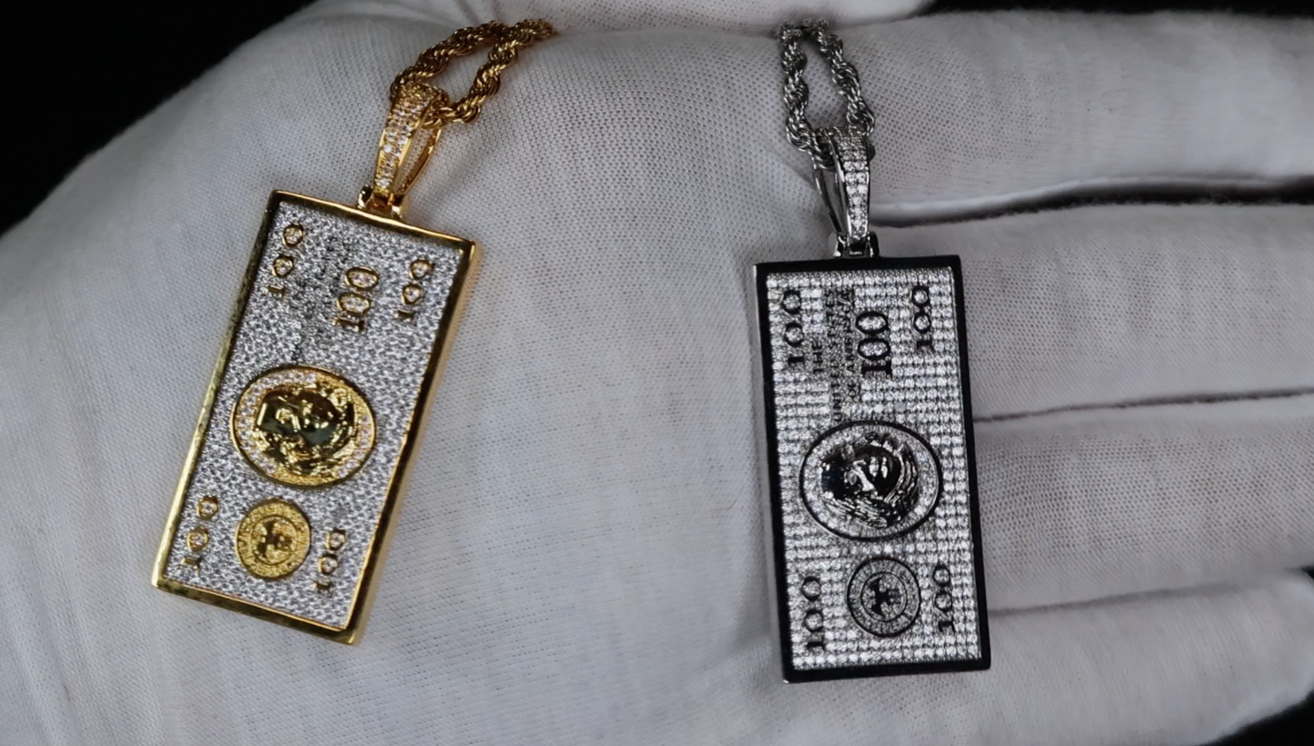 Money Pendant | Iced Out Pendant | Diamond Dollar Sign Pendant