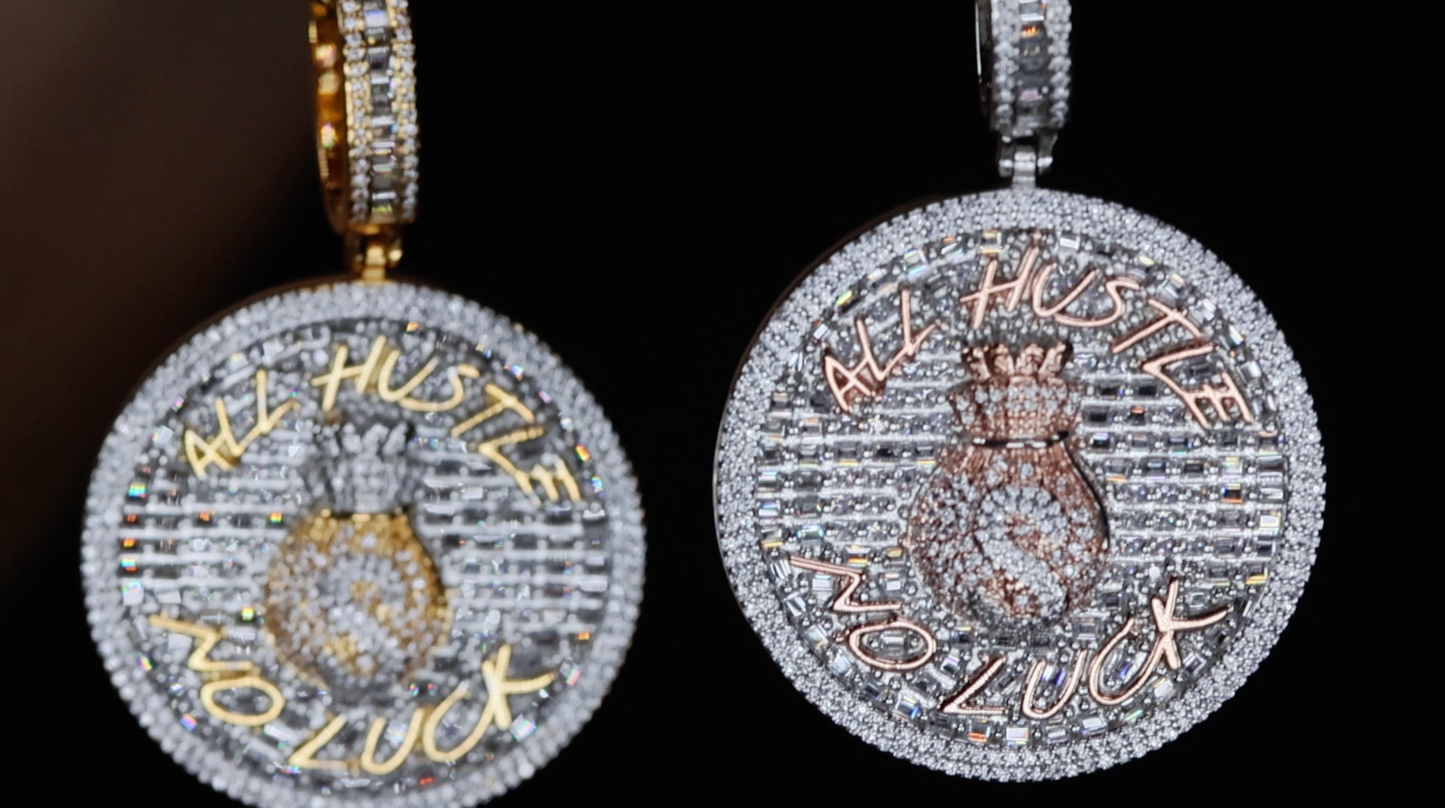 Mens Rose Gold Pendant | Iced Out Pendant | Gold Hip Hop Pendant